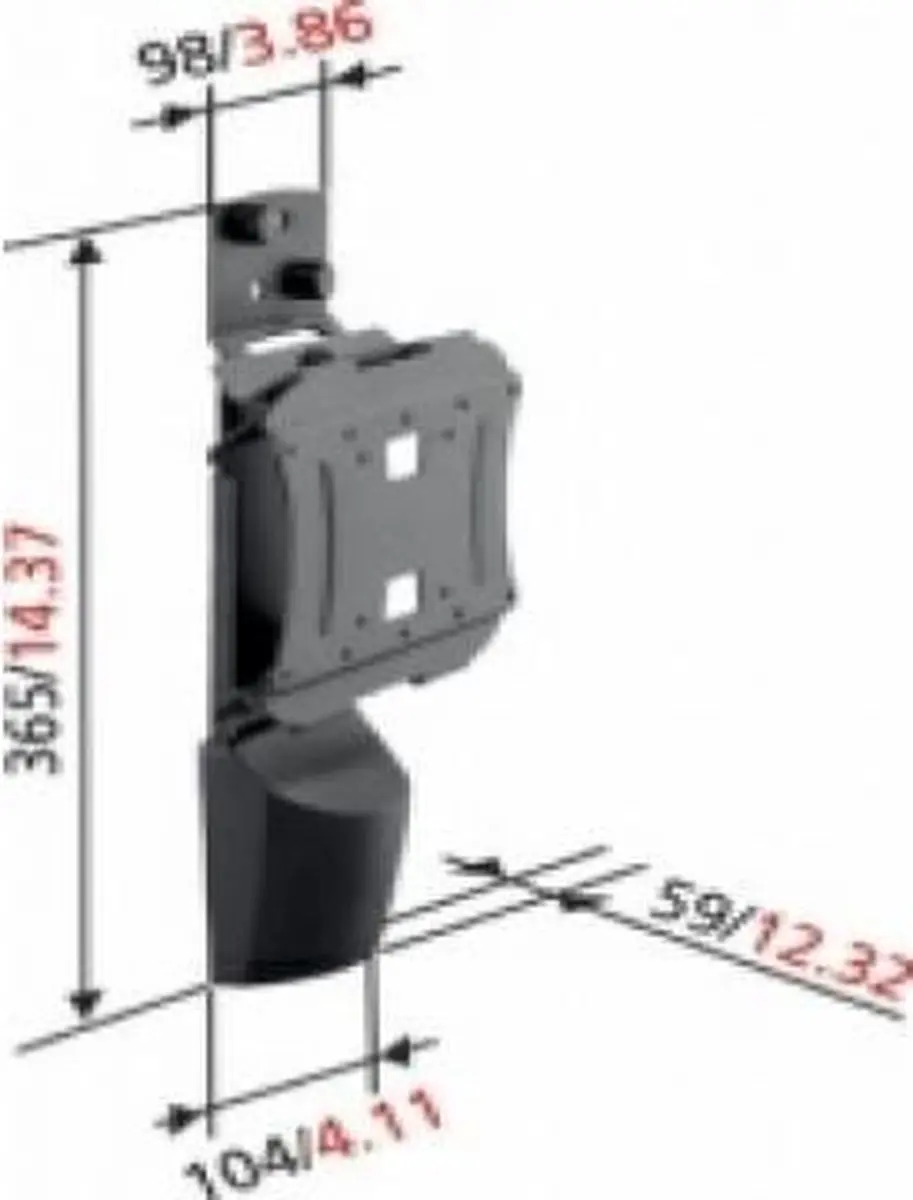 Vogel's EFW 6205 Vaste Muurbeugel - 20-37 inch - Zwart