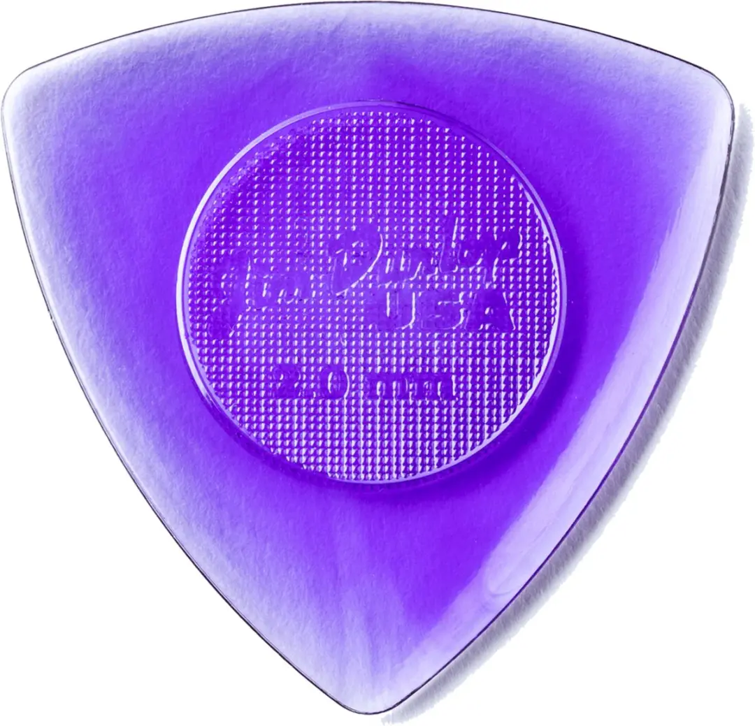 Dunlop Stubby Triangle Plectrums 2.00mm - 6 Stuks Helder paars
