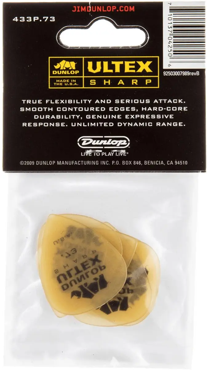 Dunlop Ultex Sharp Player's Pleks 0,73mm - 6 Stuks