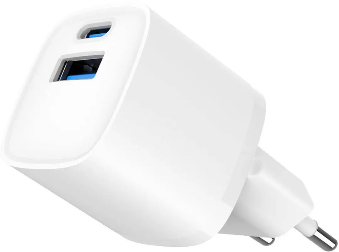 Gembird TA-UC-PDQC20-W-01 USB-C Snellader 20W - 2 Poorten - Wit