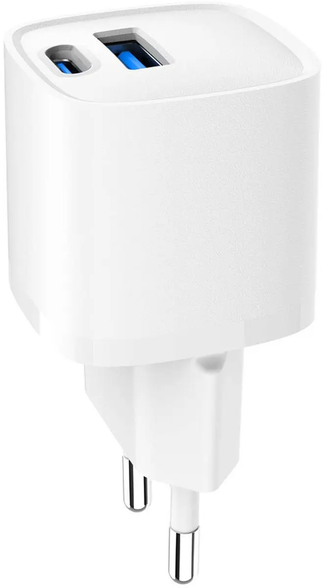 Gembird TA-UC-PDQC20-W-01 USB-C Snellader 20W - 2 Poorten - Wit