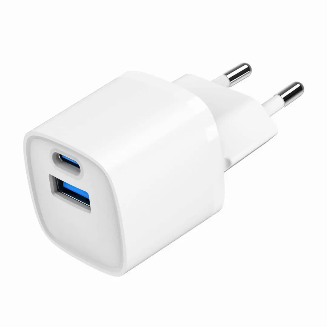 Gembird TA-UC-PDQC20-W-01 USB-C Snellader 20W - 2 Poorten - Wit - afbeelding 6 van 6