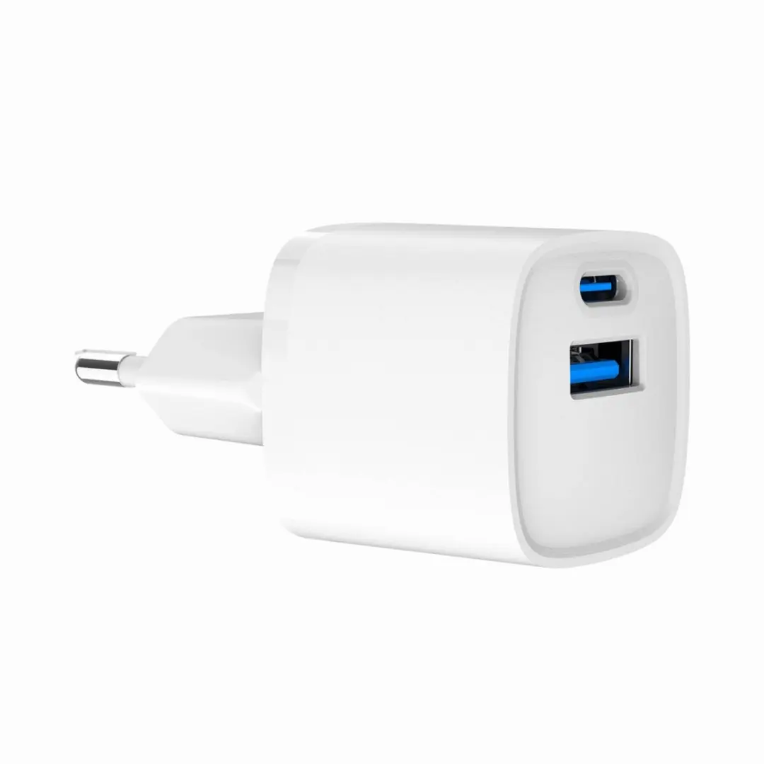 Gembird TA-UC-PDQC20-W-01 USB-C Snellader 20W - 2 Poorten - Wit