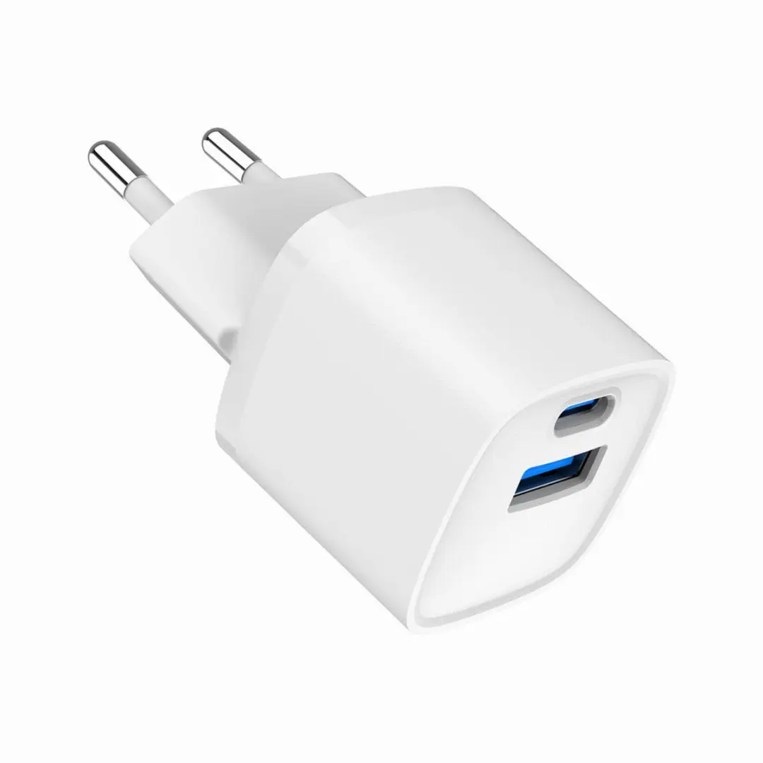 Gembird TA-UC-PDQC20-W-01 USB-C Snellader 20W - 2 Poorten - Wit