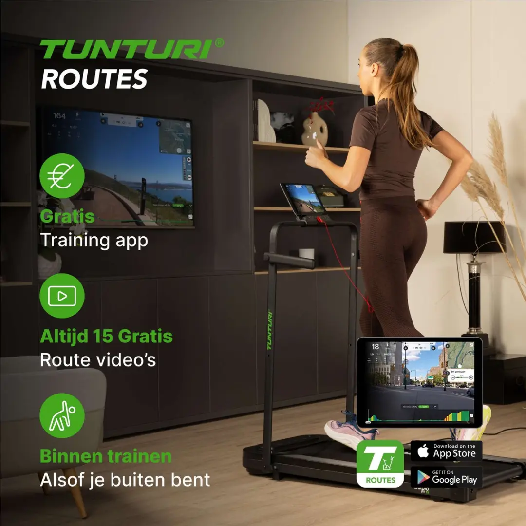 Tunturi Cardio Fit T5 Loopband - 14 Programma's - Inklapbaar