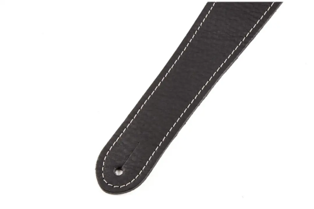 Fender Monogram Leren Gitaarband - Zwart