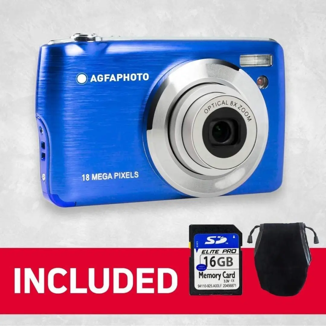 AgfaPhoto DC8200 Compactcamera - Blauw - afbeelding 6 van 6