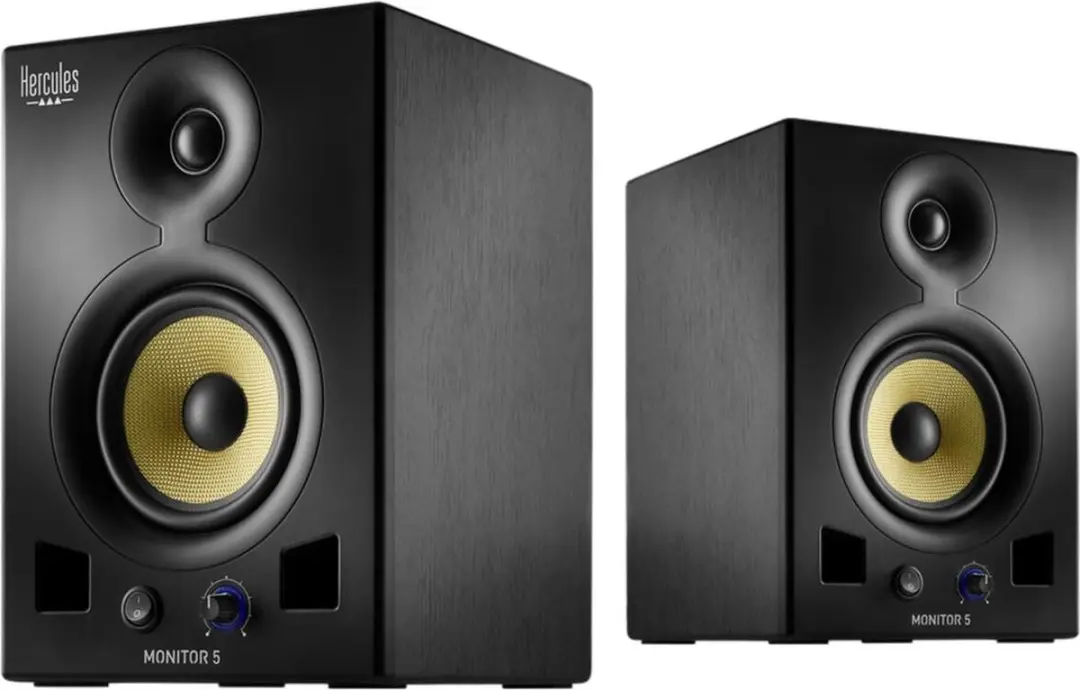 Hercules Monitor 5 4780905 Actieve Studiomonitorset - 2x 80W RMS - Zwart