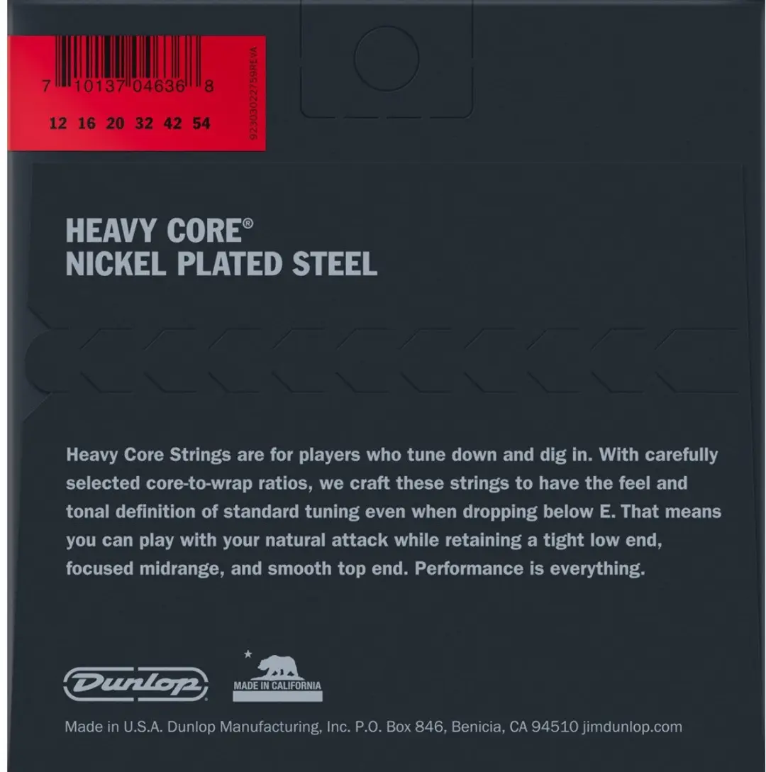 Dunlop Heavy Core DHCN1254 Snarenset 12-54 - Nikkel