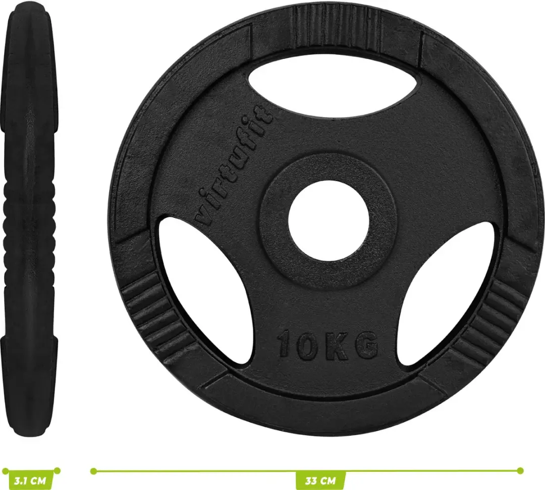 VirtuFit Olympische Halterschijf 10kg 50mm - Zwart
