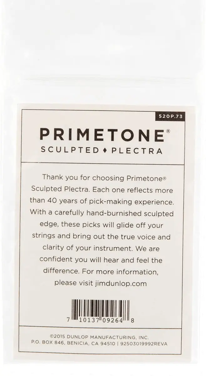 Dunlop Jim Dunlop 520P0.73 Primetone Jazz III XL Plectrumset - 3 Stuks
