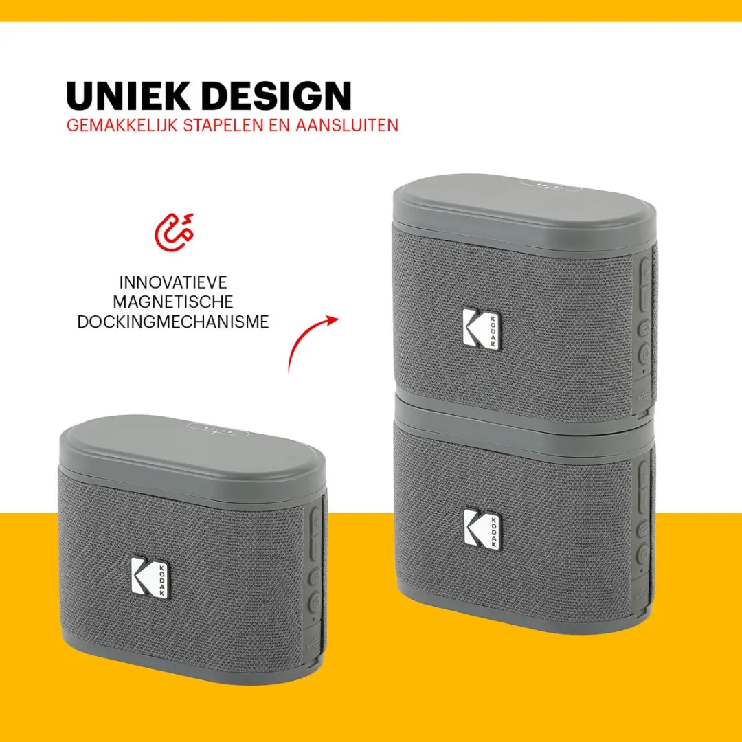 Kodak SoundBrix SBRIX Bluetooth Speaker - 5W - Grijs