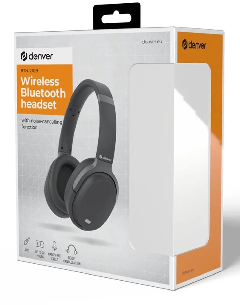 Denver 2-in-1 Bluetooth Koptelefoon - Active Noise Canceling - Zwart