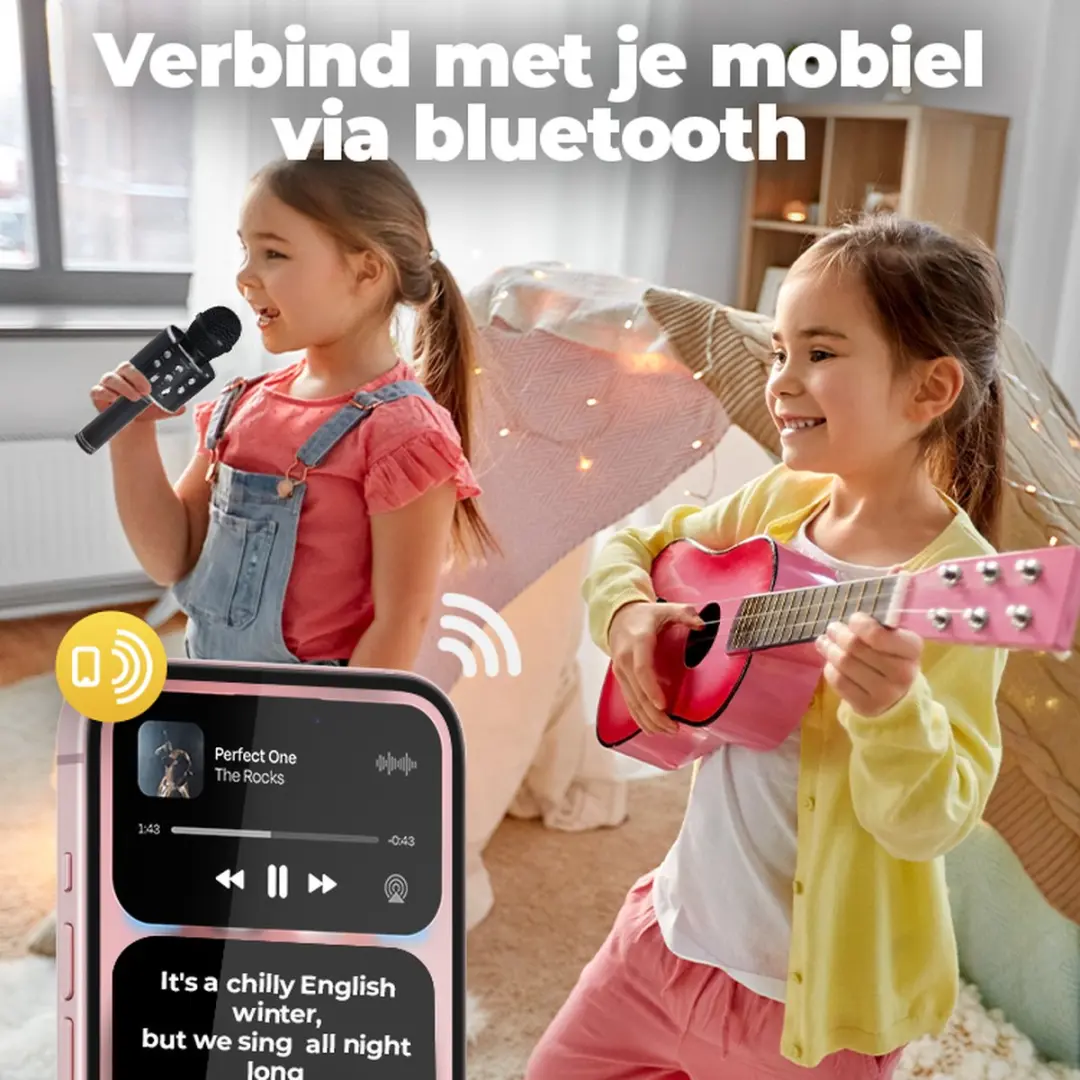 Denver KMS20 Karaoke Microfoon Bluetooth - Draadloos - Zwart