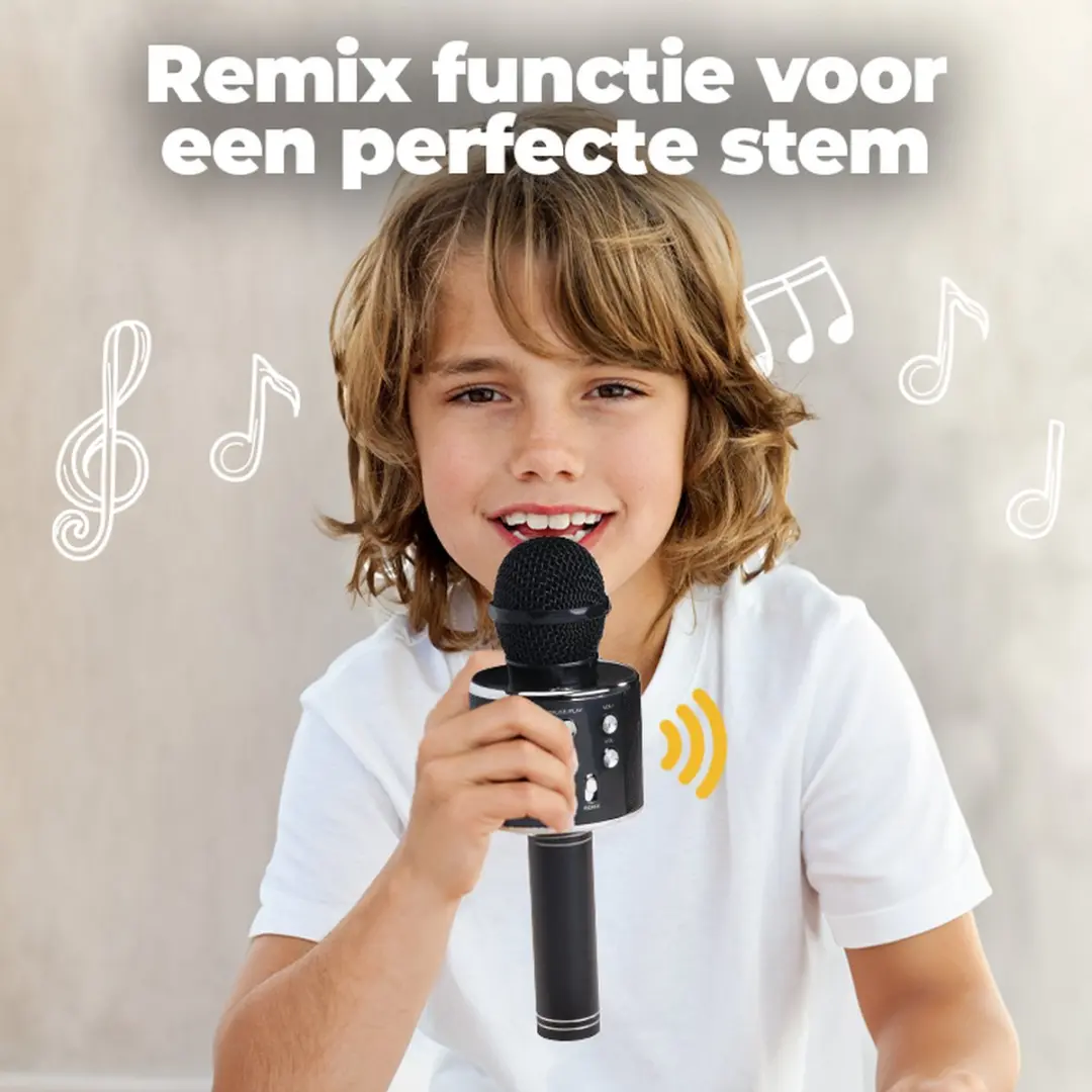Denver KMS20 Karaoke Microfoon Bluetooth - Draadloos - Zwart