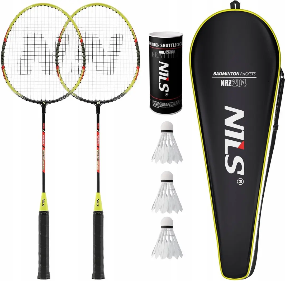 Nils Badmintonset - 2 Rackets, 3 Shuttles - Multicolor