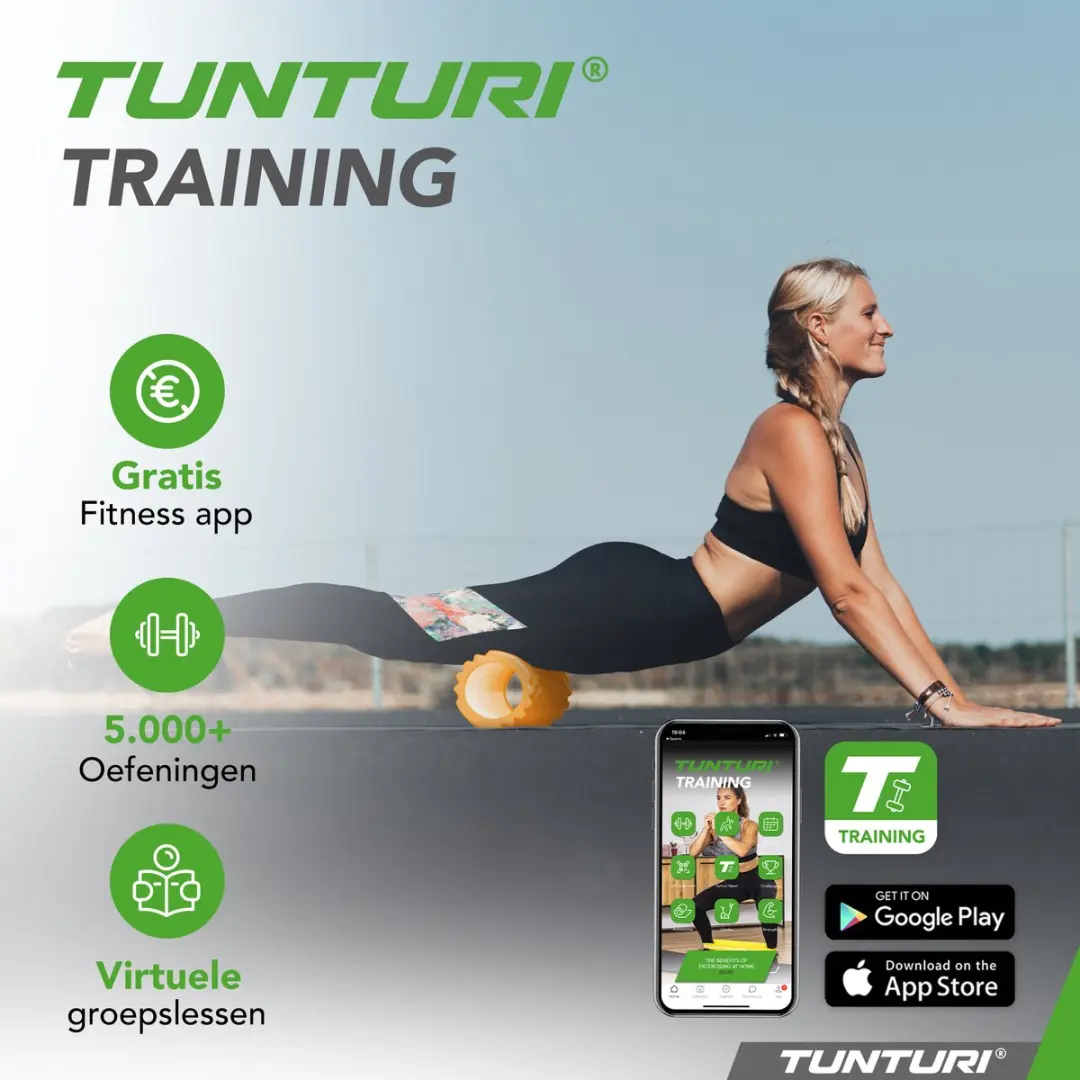 Tunturi Yoga Grid Foam Roller 33cm - Oranje