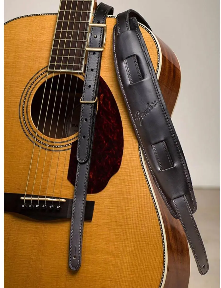 Fender Vintage Saddle Gitaarband - Zwart