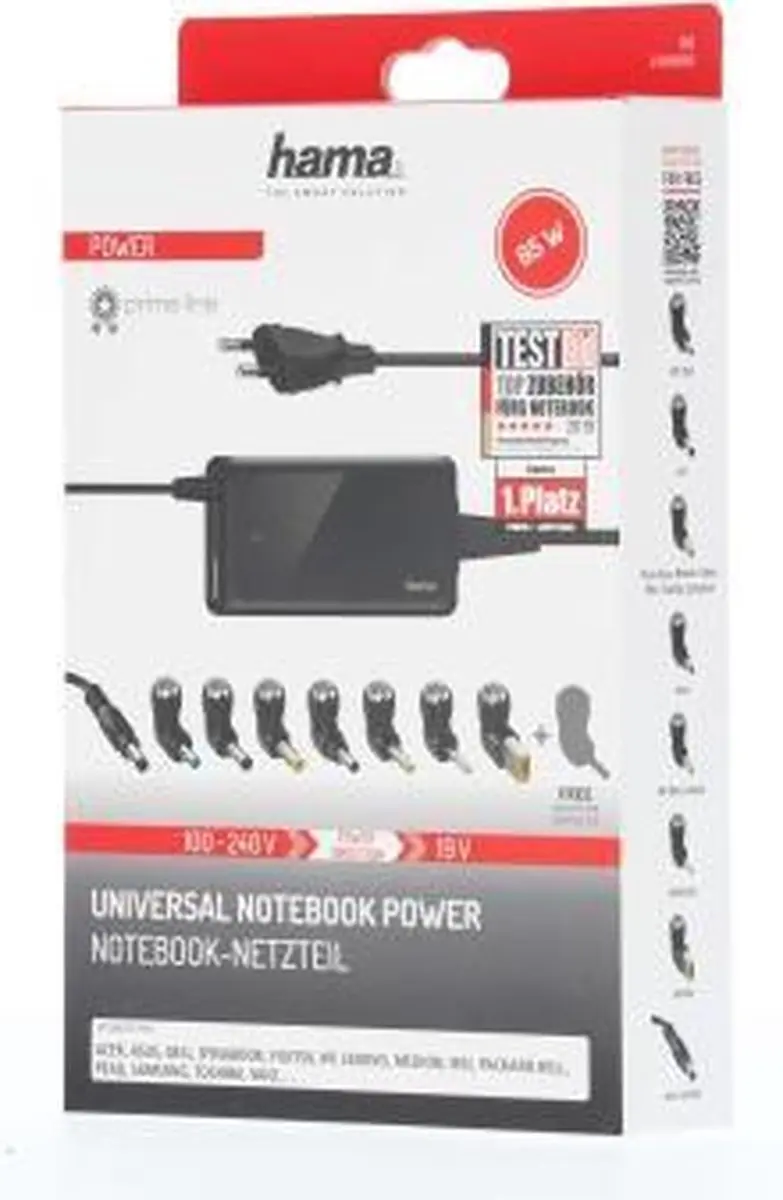 Hama Universele Notebooknetadapter 65W - 19V - Zwart - afbeelding 6 van 6