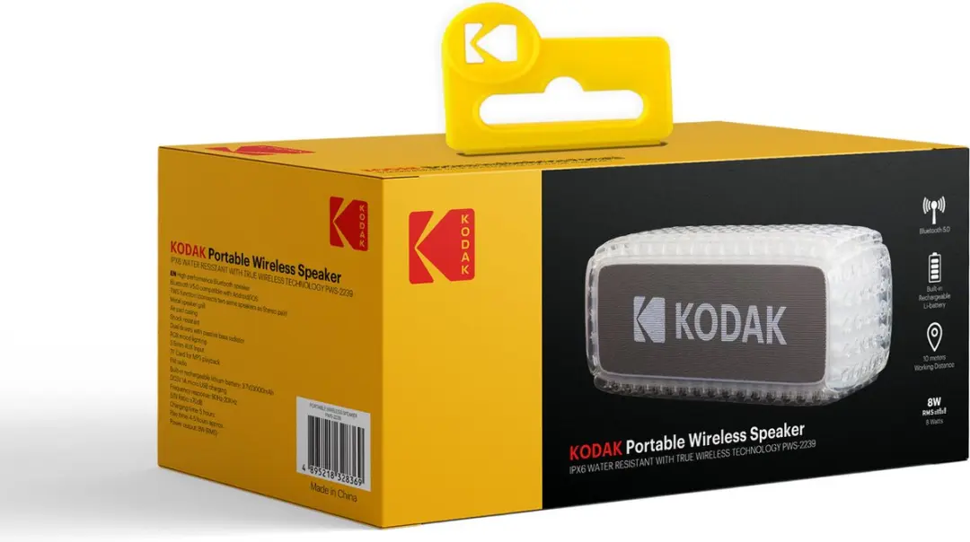 Kodak PWS-2239 Draadloze Bluetooth Luidspreker - 8W - Wit