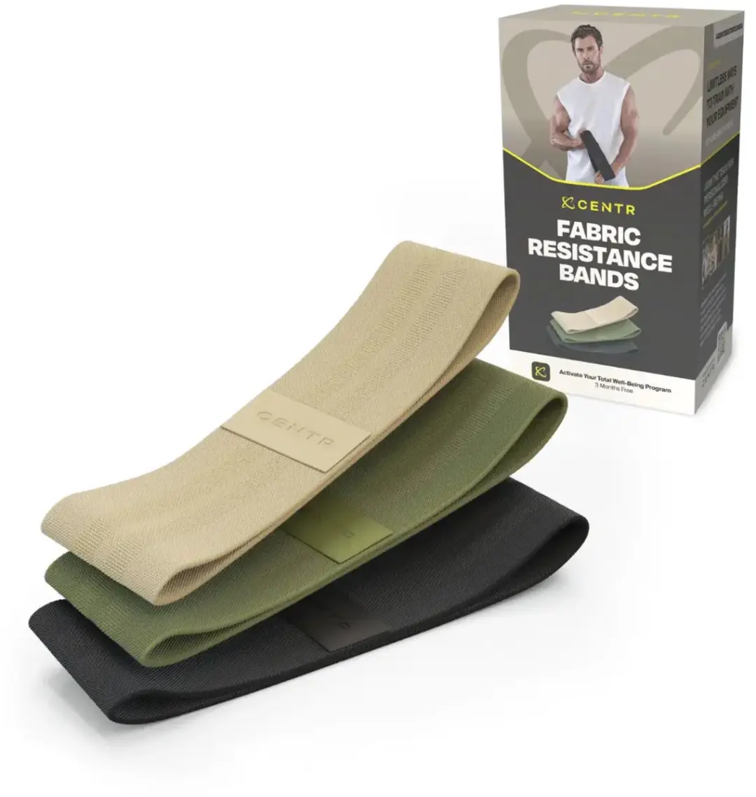 Centr CFB Set Weerstandsbanden - 3 Stuks - Beige/Groen/Zwart