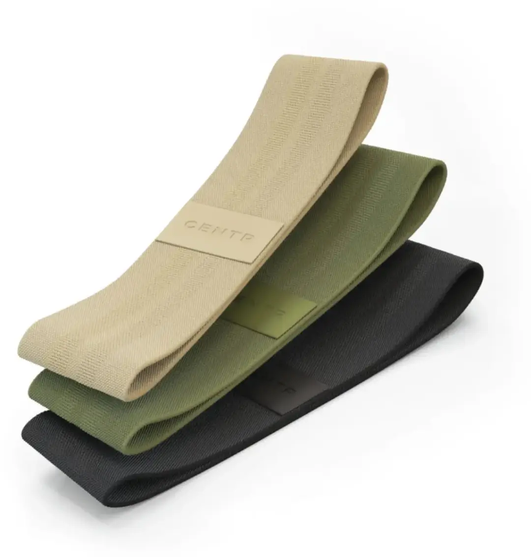 Centr CFB Set Weerstandsbanden - 3 Stuks - Beige/Groen/Zwart
