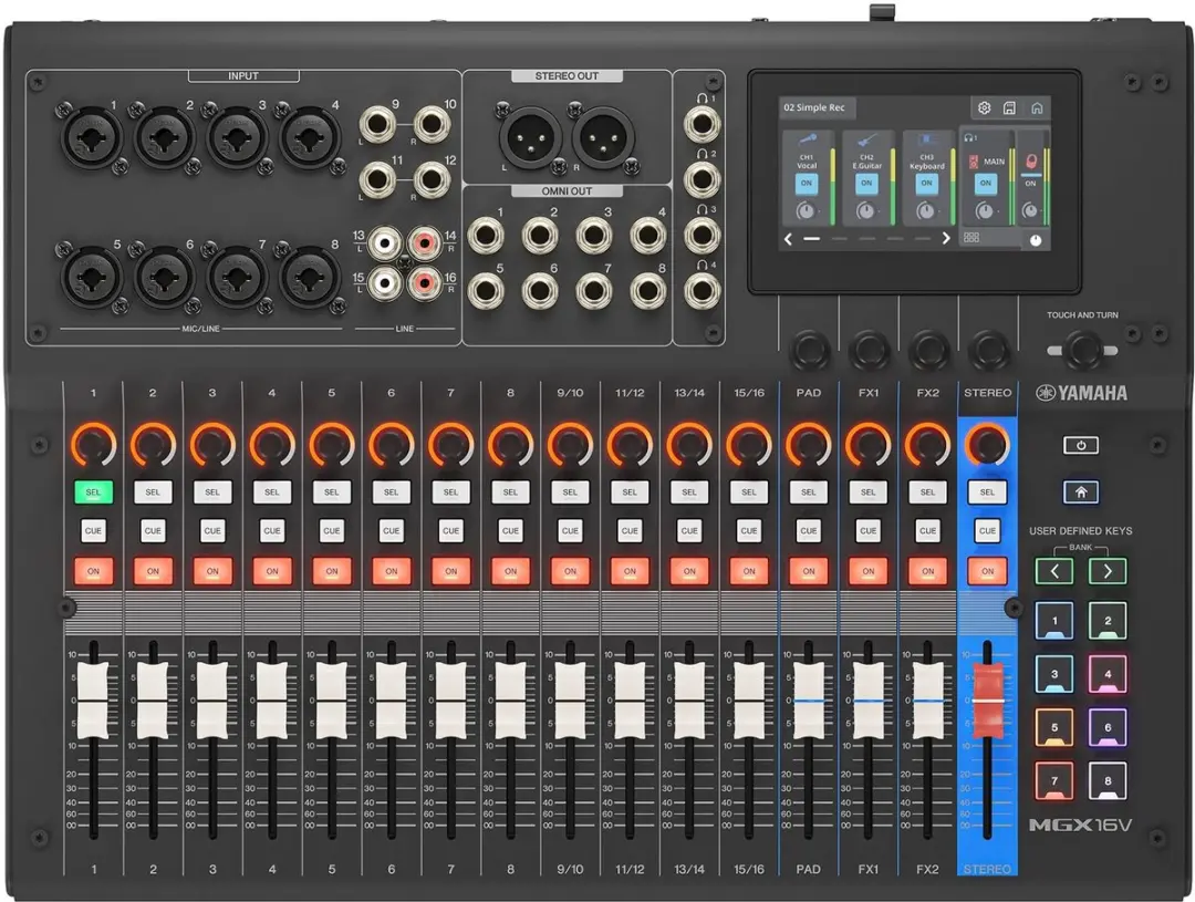 Yamaha MGX16V Digitaal Mengpaneel 22 Kanalen - Zwart