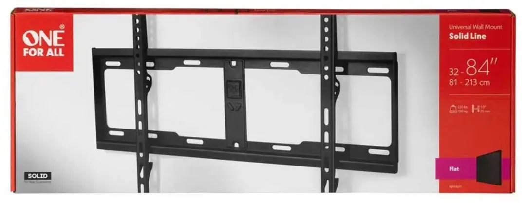 One For All WM4611 TV Muurbeugel - VESA 100x100/200mm - 32-90" - Zwart
