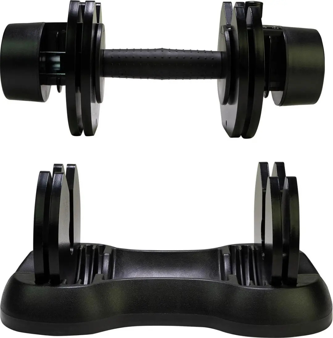 Tunturi Verstelbare Dumbbell 2,5-12,5kg - Zwart/Groen