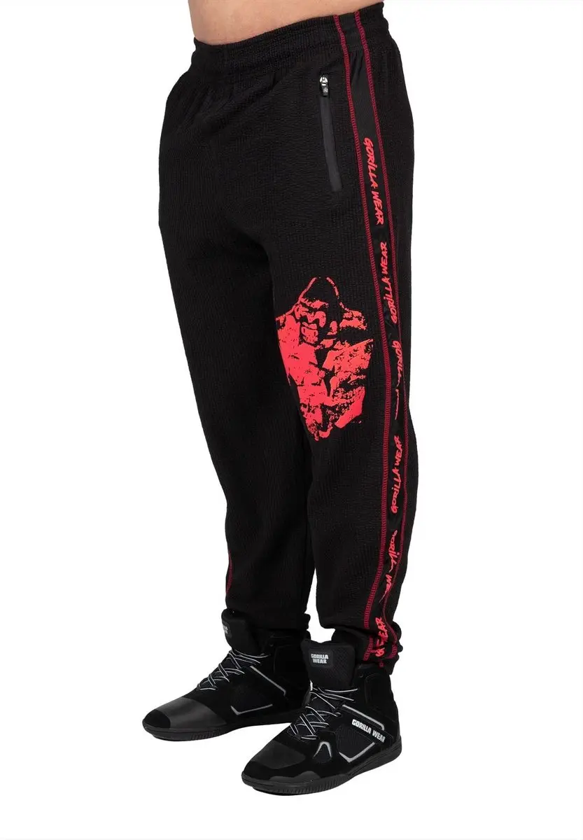 Gorilla Wear Buffalo Old School Trainingsbroek 2XL/3XL - Zwart/Rood - afbeelding 6 van 6