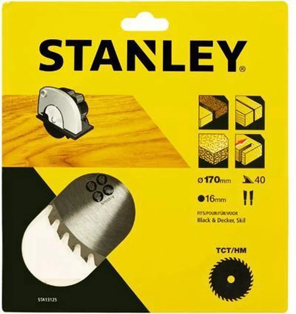 Stanley Cirkelzaagblad STA13125-XJ 170x16mm