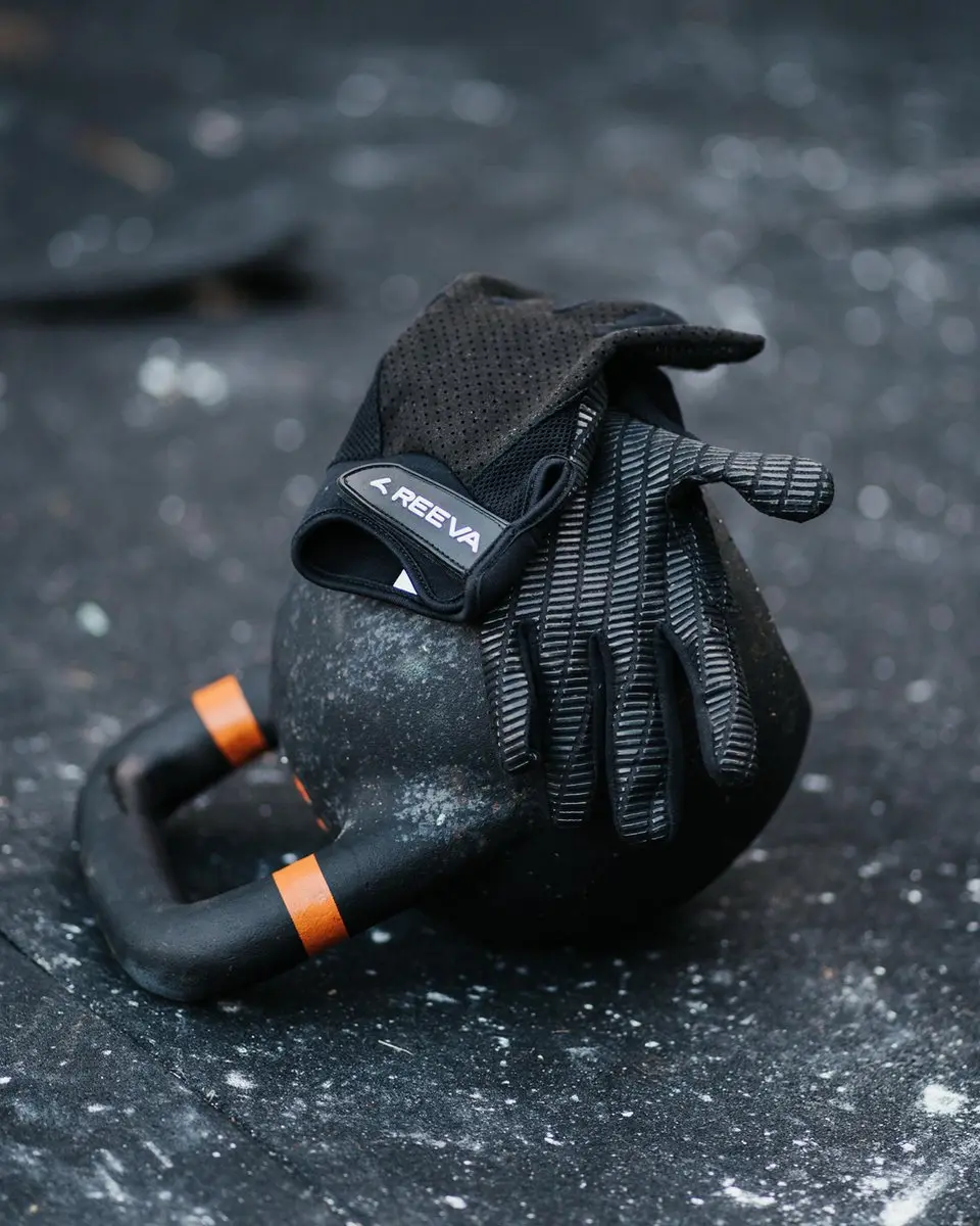Reeva Ultra Grip Lederen Fitness Handschoenen - Zwart - XL