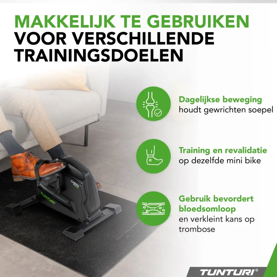 Tunturi Cardio Fit M45 Stoelfiets - 8 Weerstanden - Zwart - afbeelding 6 van 6