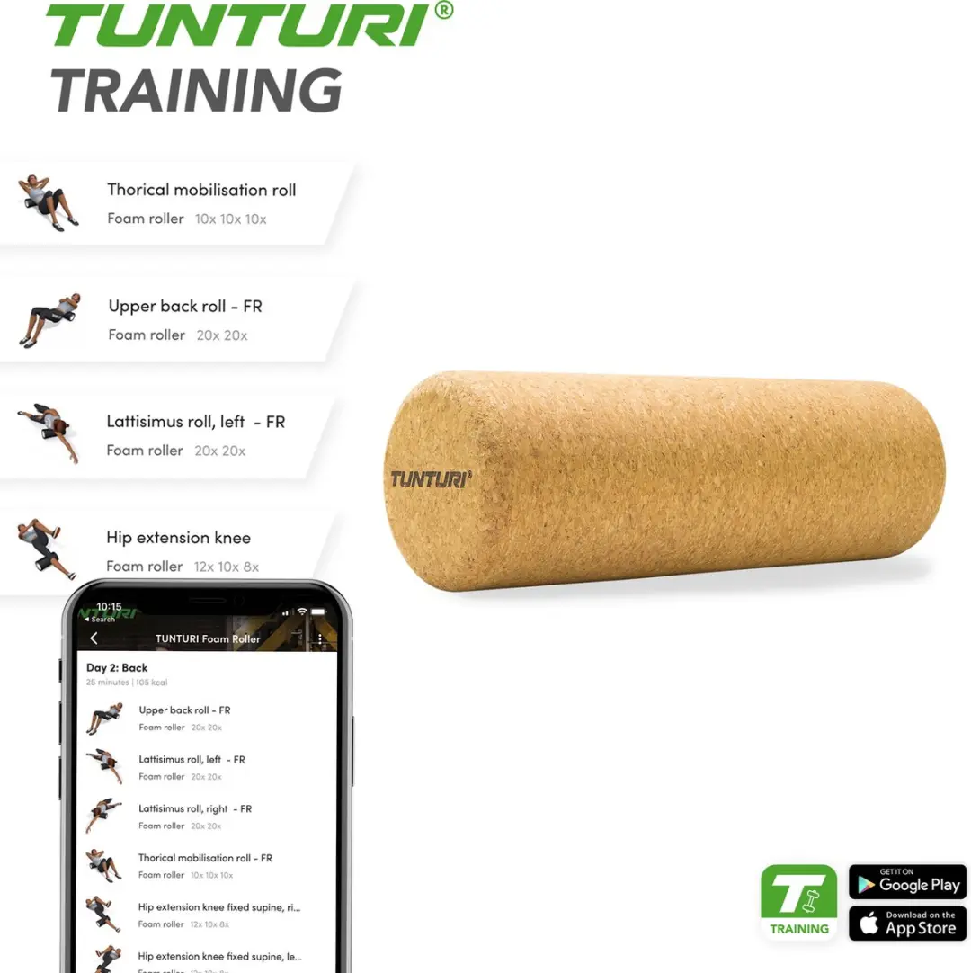 Tunturi Foam Roller Kurk 30cm - Massage Roller