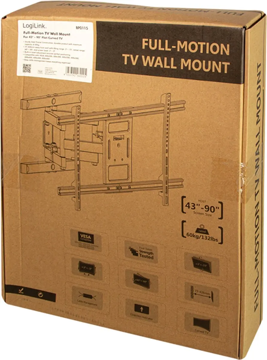 Logilink BP0115 TV Bevestiging 90" - VESA 300x200mm - Zwart