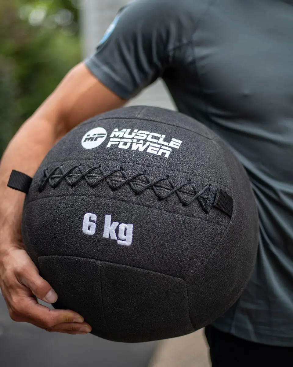 Muscle Power Wall Ball Kevlar 6 kg - Antraciet grijs/Zwart - afbeelding 6 van 6