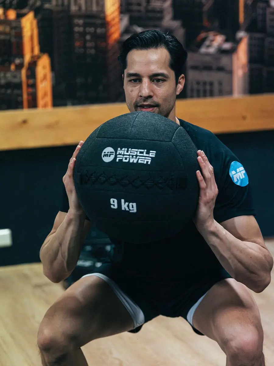 Muscle Power Wall Ball Kevlar 6 kg - Antraciet grijs/Zwart