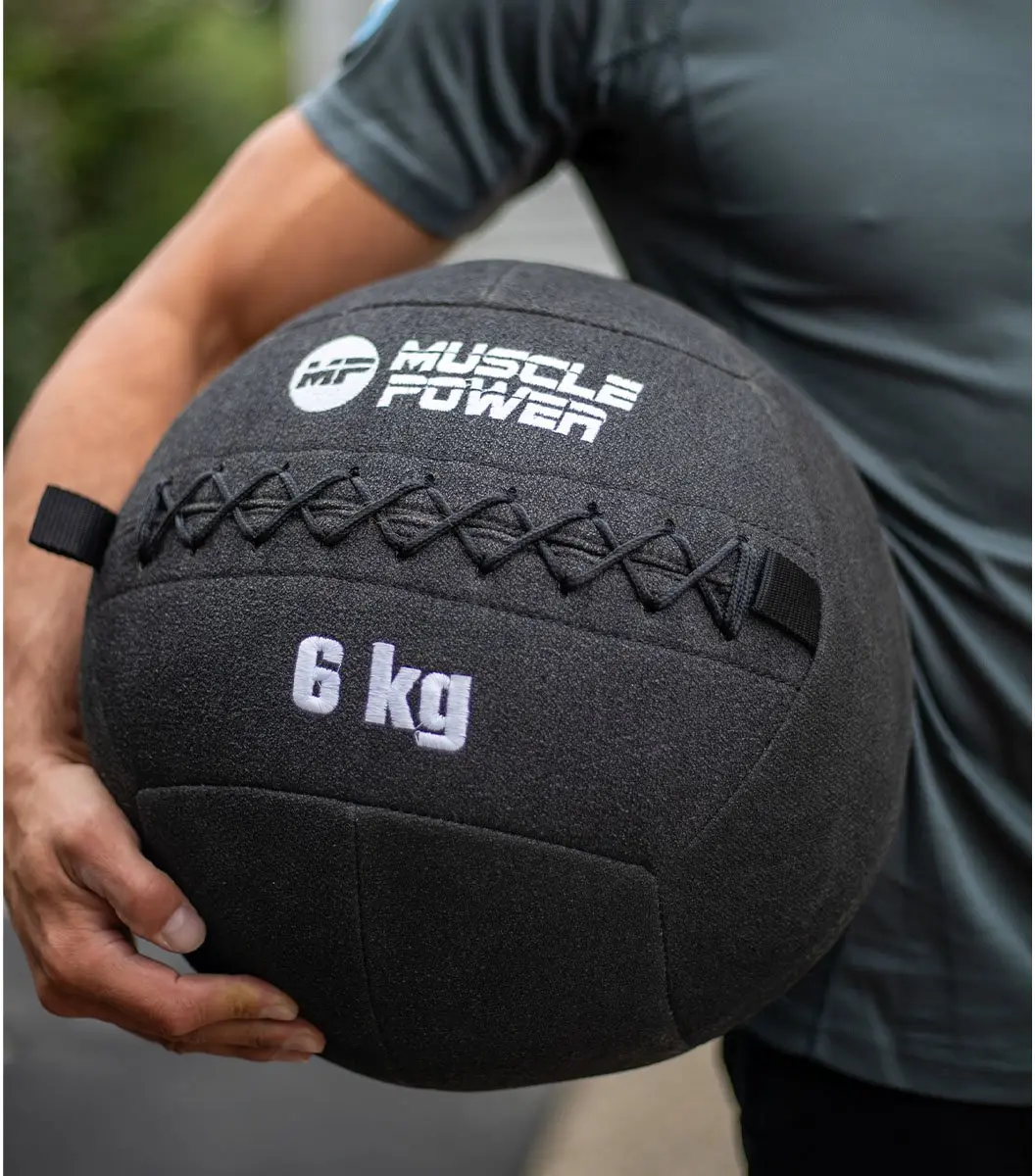 Muscle Power Wall Ball Kevlar 6 kg - Antraciet grijs/Zwart