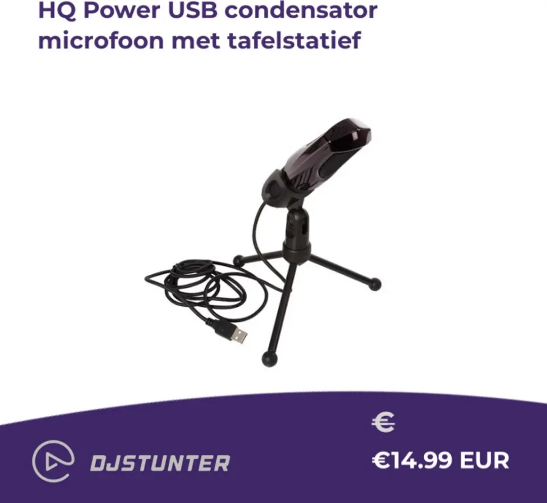 Velleman HQMC10002 Studio Microfoon - Zwart