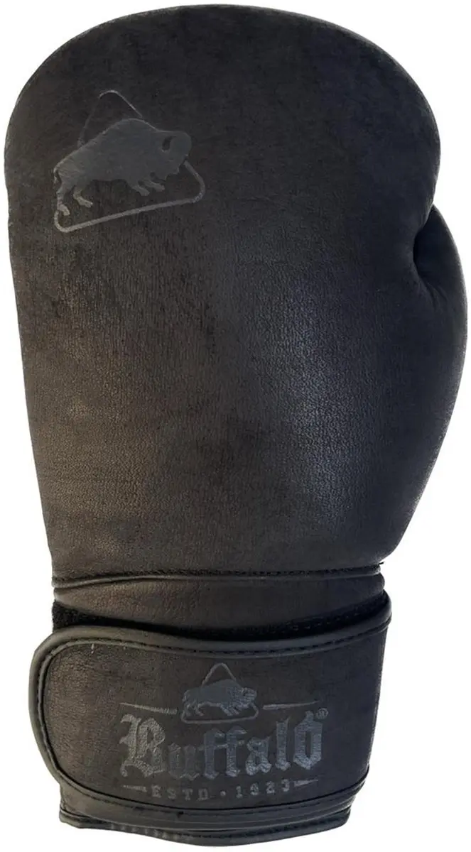 Buffalo Leather Bokshandschoenen 14oz - Zwart