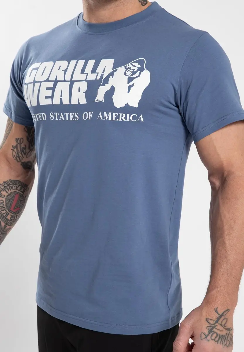Gorilla Wear Classic T-shirt Coronet Blauw - L