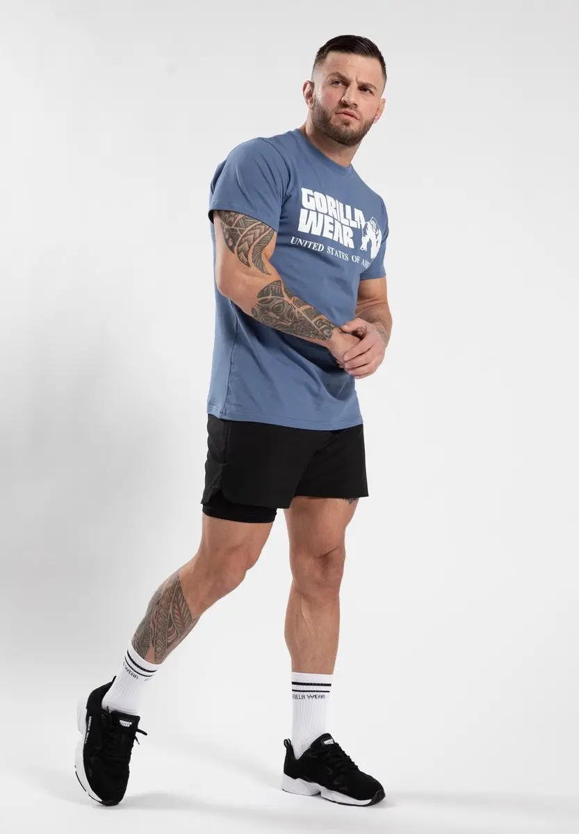 Gorilla Wear Classic T-shirt Coronet Blauw - L