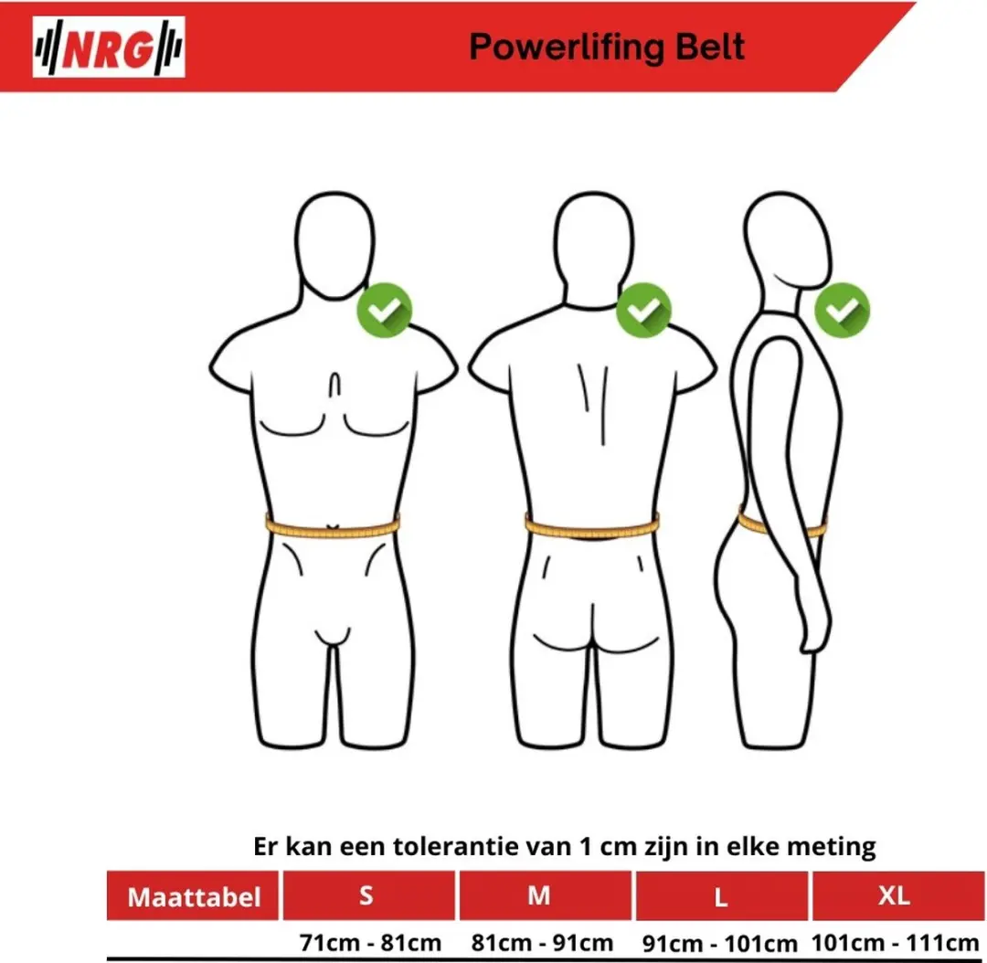 NRG Lever Belt & Lifting Straps Deluxe - Maat M - Zwart/Rood