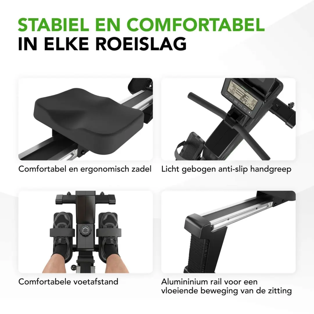 Tunturi Signature R20 Roeimachine - 16 Niveaus - 6 Programma's