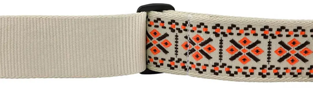 Fender Pasadena Geweven Gitaarband Lattice Orange