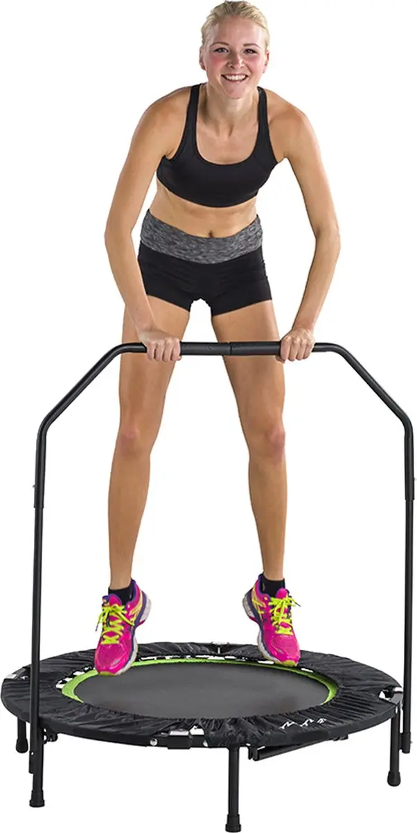 Tunturi Fitness Trampoline 104cm - Opvouwbaar - Zwart/Groen