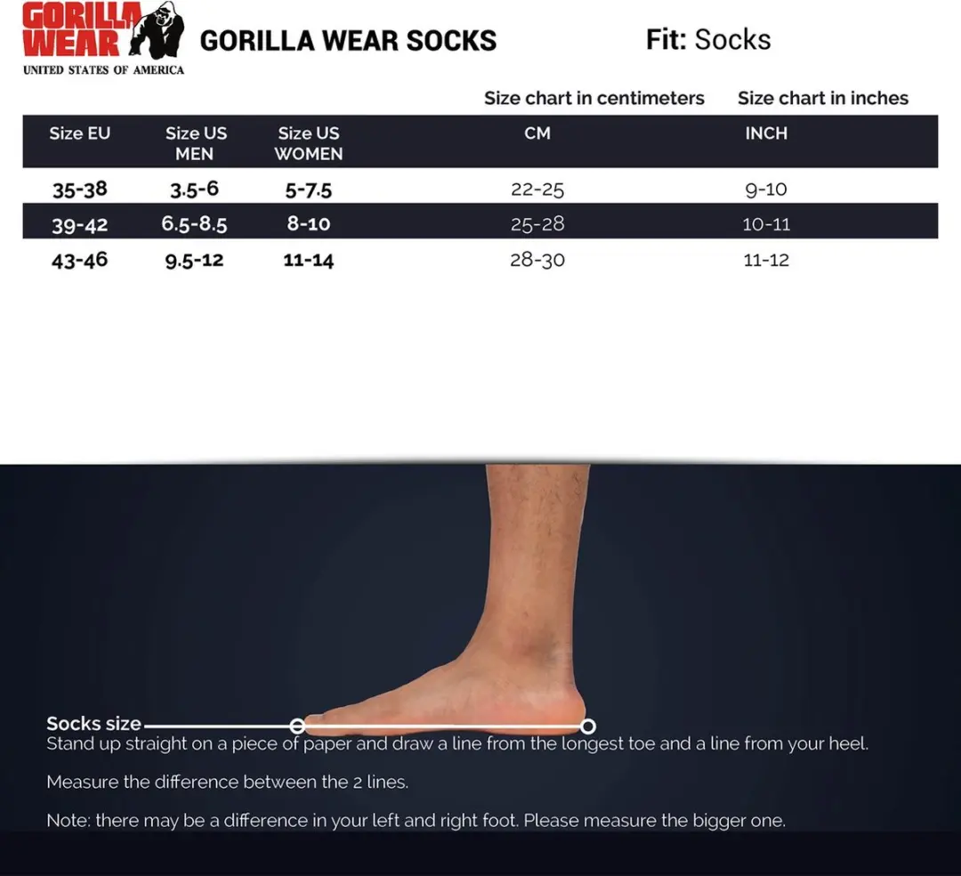 Gorilla Wear Crew Sokken 2-Pack Wit - EU 35-38