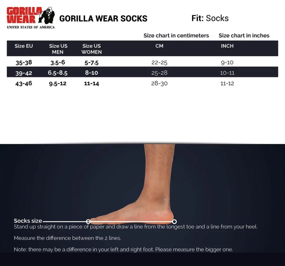 Gorilla Wear Quarter Sokken 2-Pack - Wit - 43-46