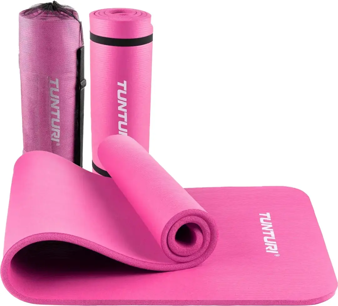 Tunturi NBR Yogamat 180x60cm Roze - 1.5cm dik