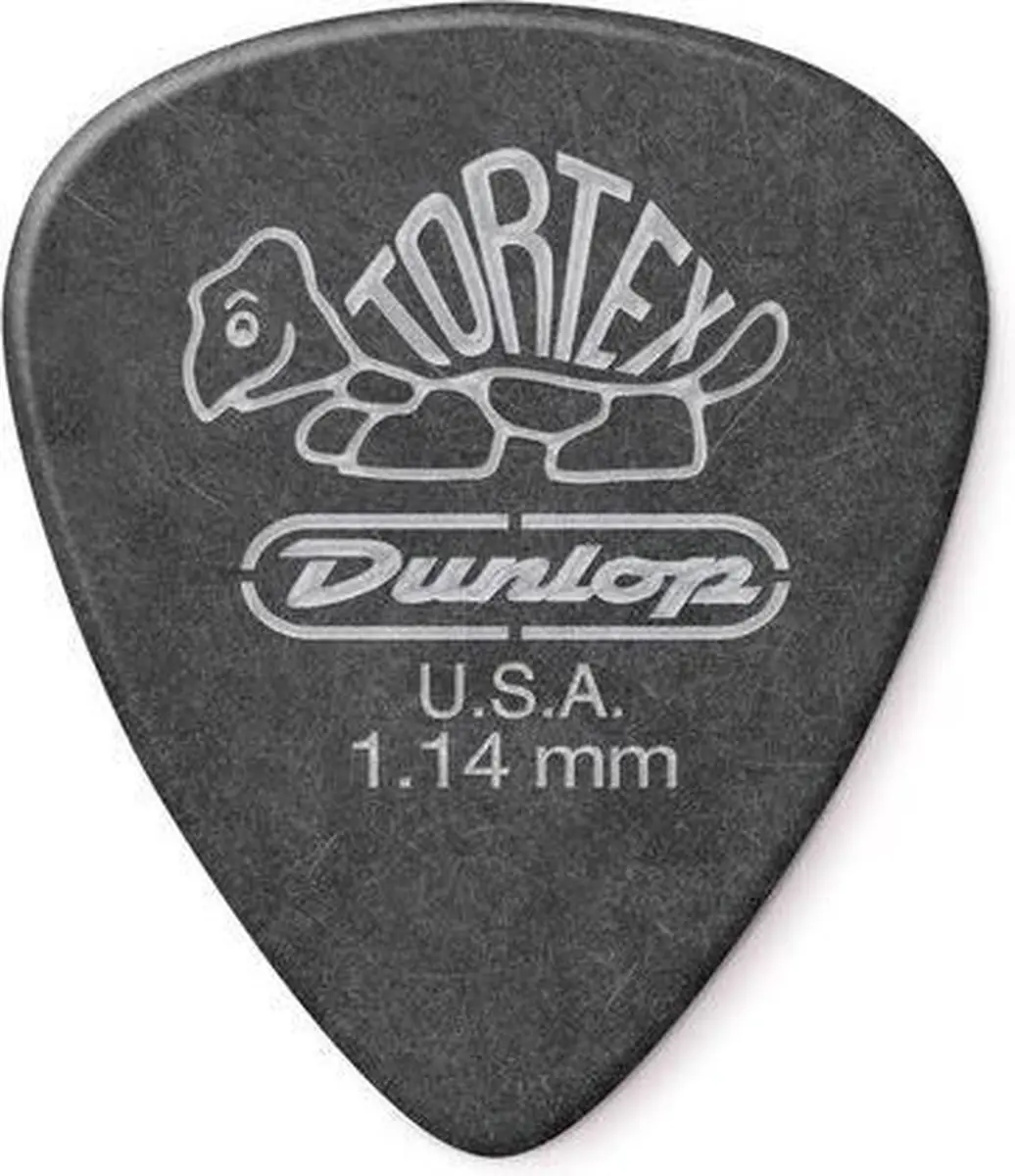 Dunlop Tortex Pitch Black Plectrums 1.14mm - 12 Stuks